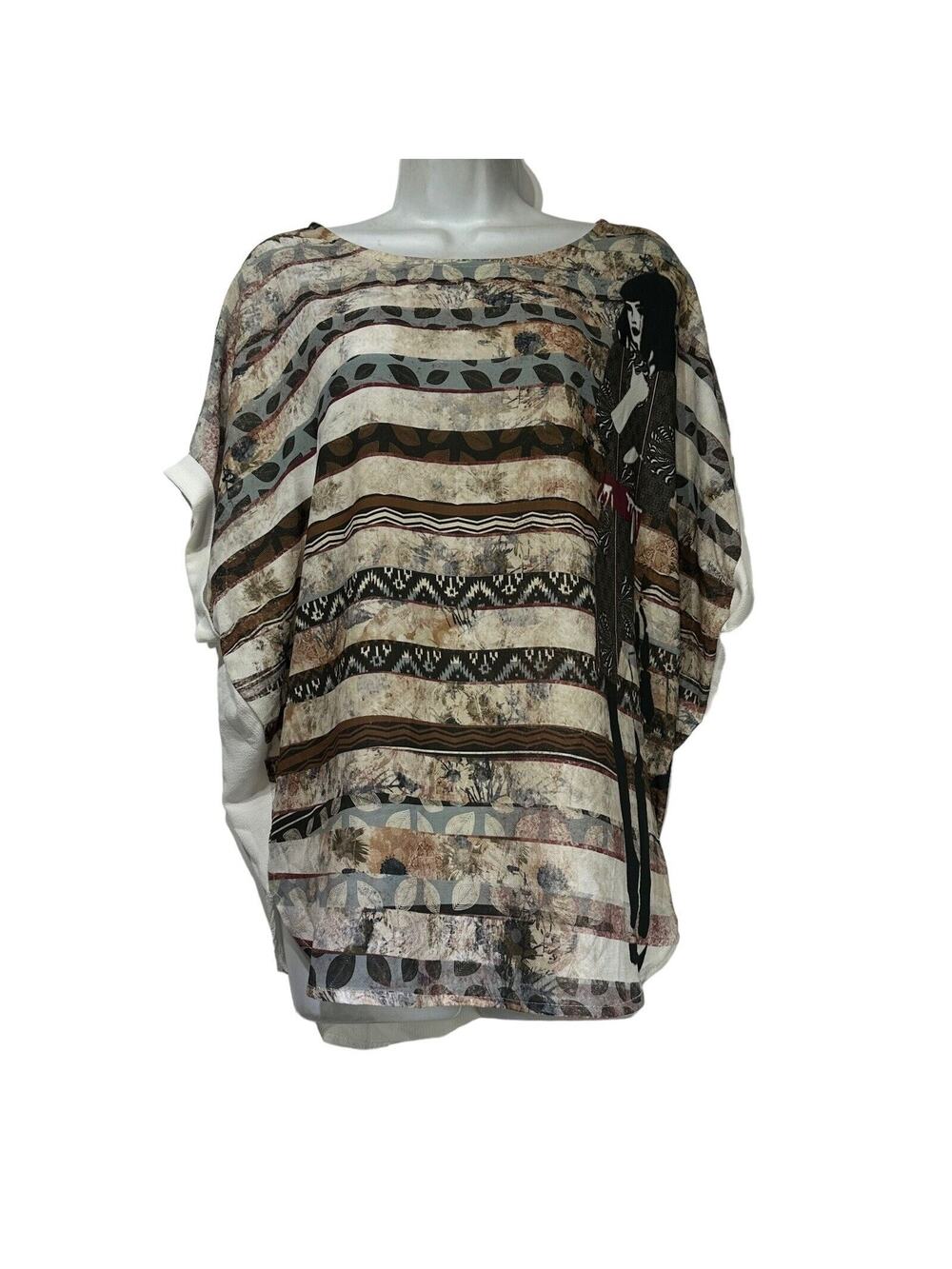 sailent laboratori creativi Italy crepe feminine stripe Blouse